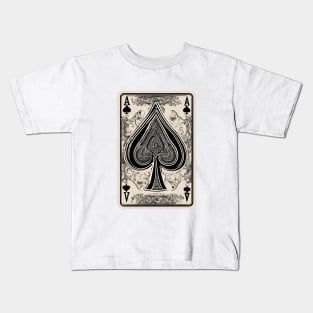 Ace of Spades Poker Card Game Casino Lucky Kids T-Shirt